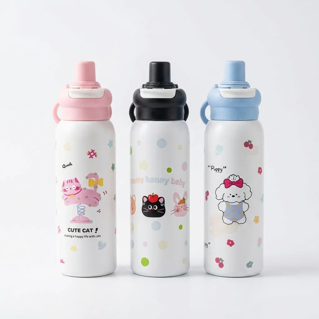 Kids Insulated Water Bottle with Straw