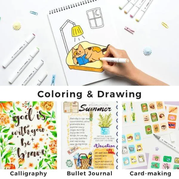 80PCS Waterproof Sketch Marker for Kids