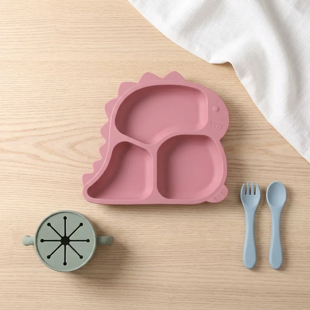 Anti-Fall Dinosaur Baby Bowl Set