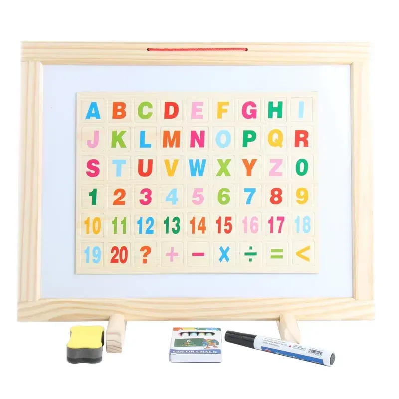Children Wooden Double-sided Drawing Board
