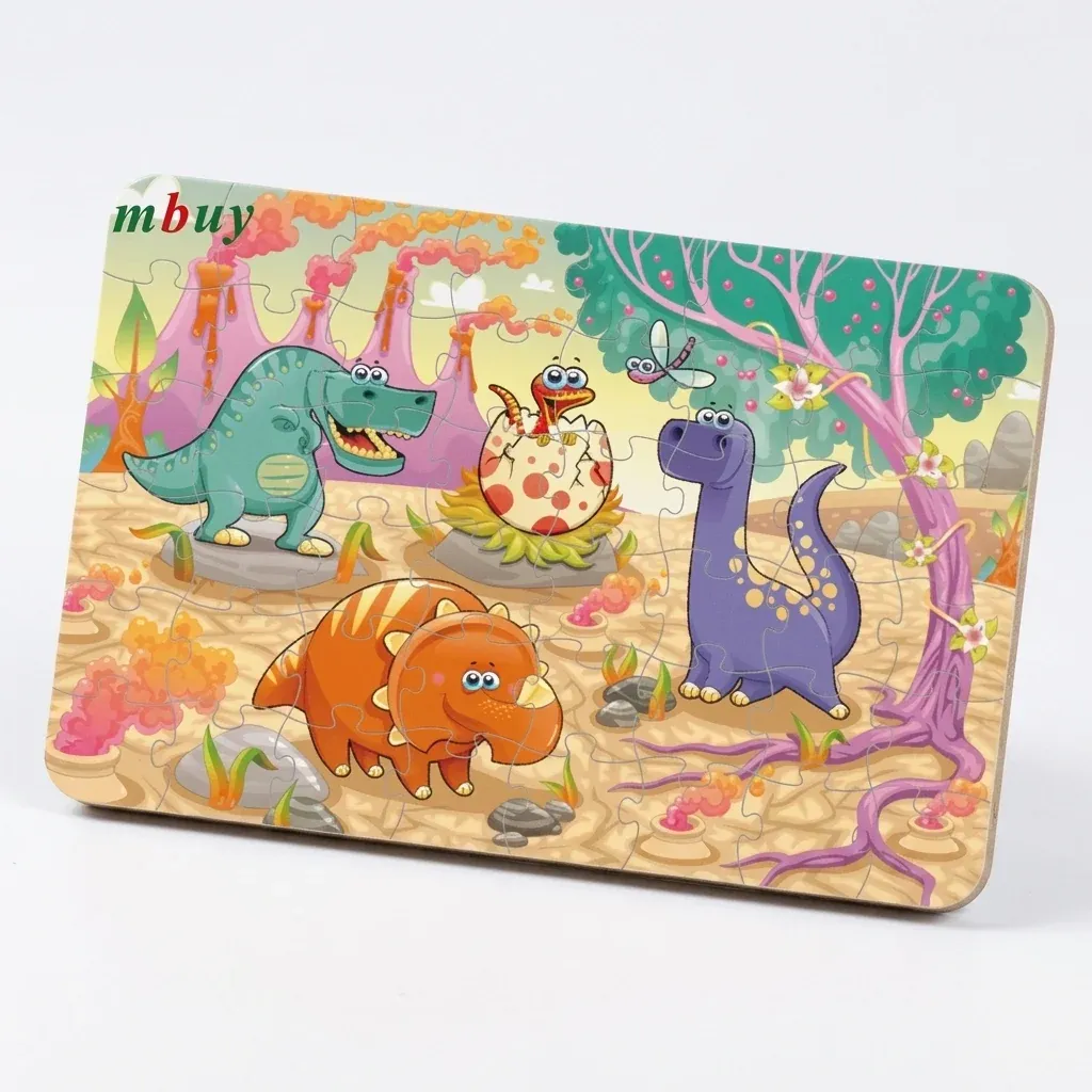 48-Piece Childrens Dinosaur Jigsaw Puzzle