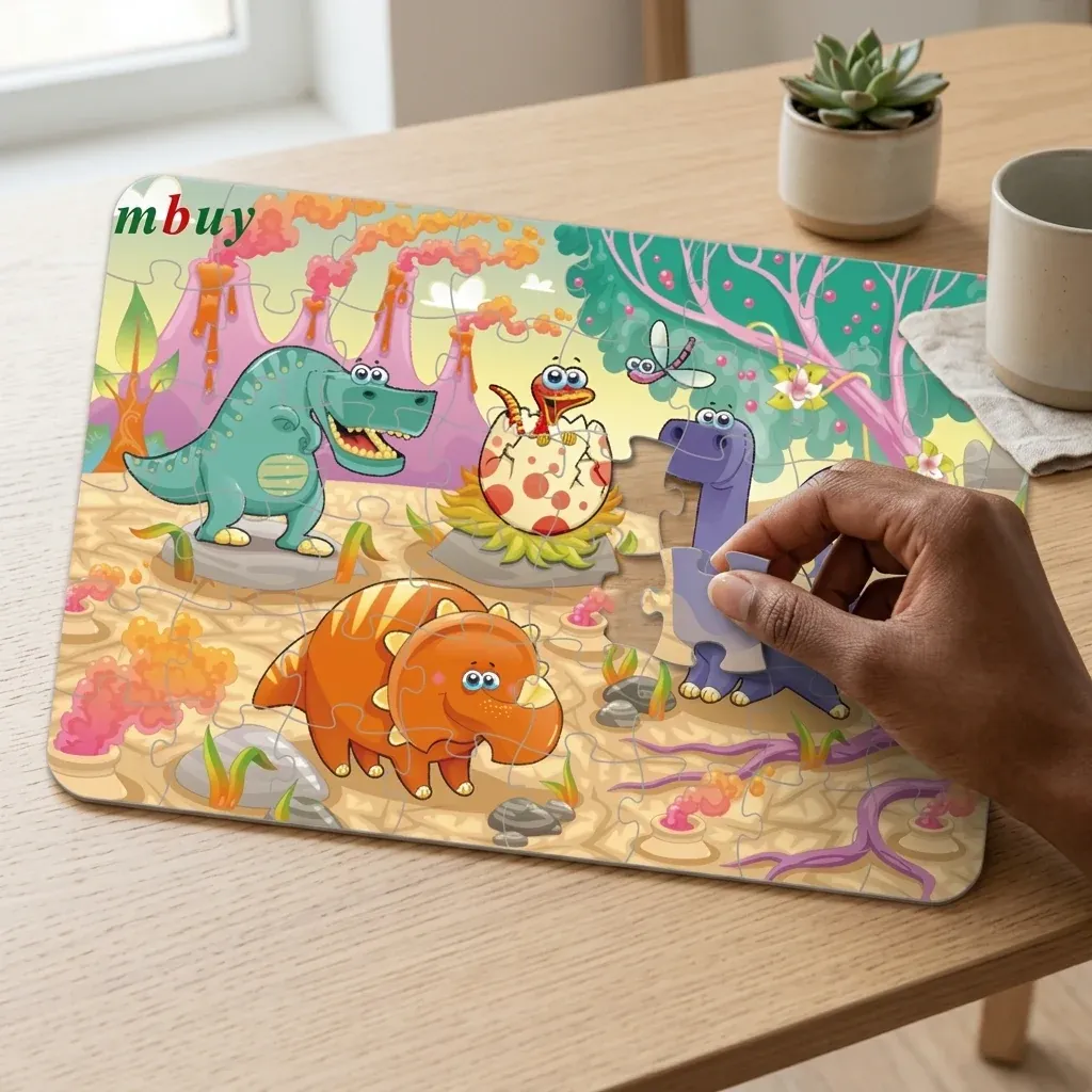 48-Piece Childrens Dinosaur Jigsaw Puzzle