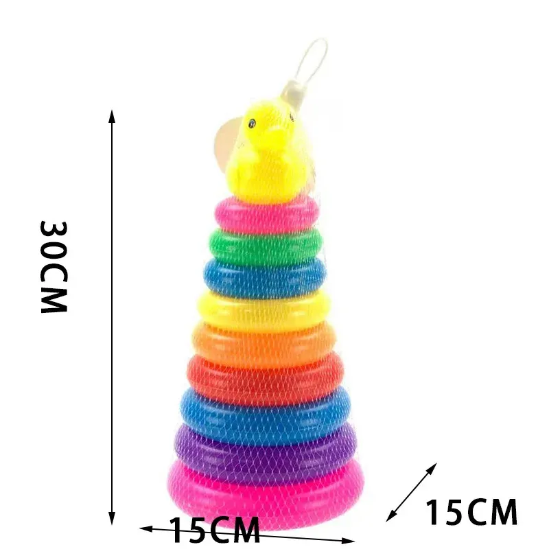 Rainbow Duck Stacking Tower Toy