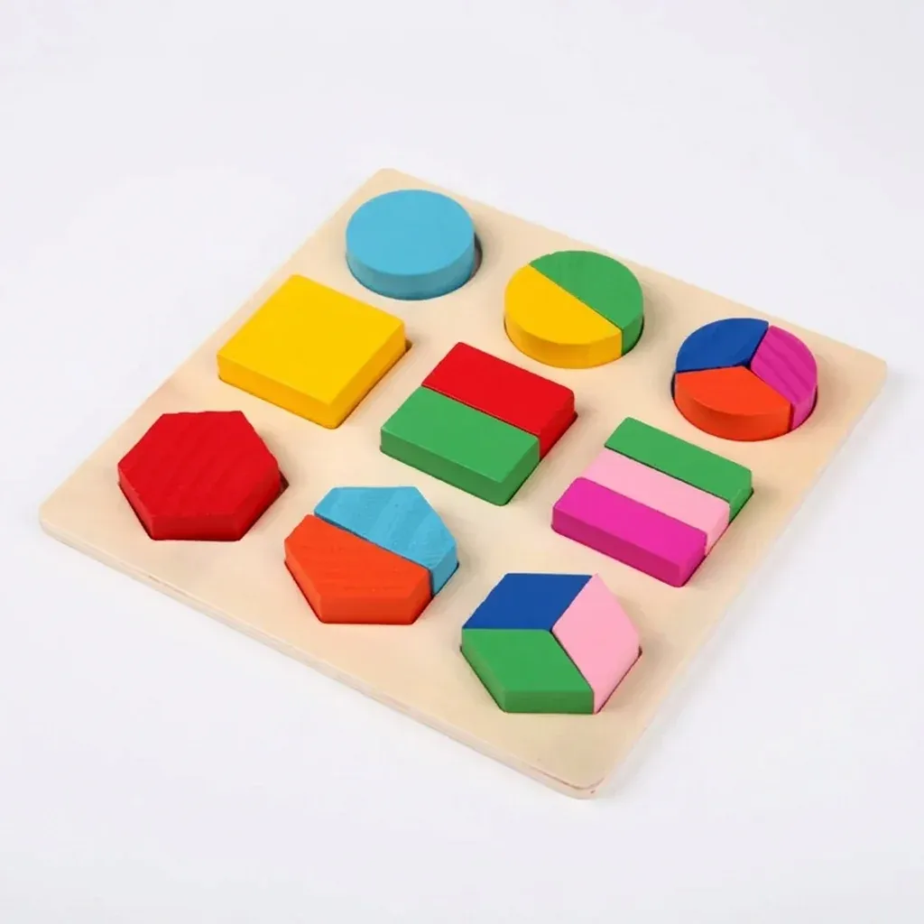 Wooden Shape Matching Peg Puzzle Learning Board