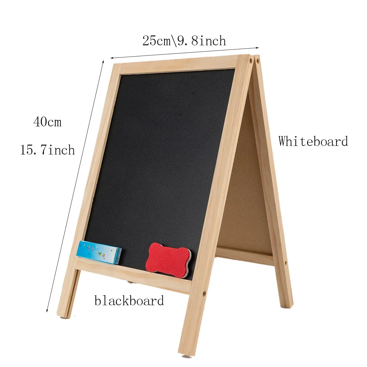 Wooden A-Frame Magnetic Whiteboard