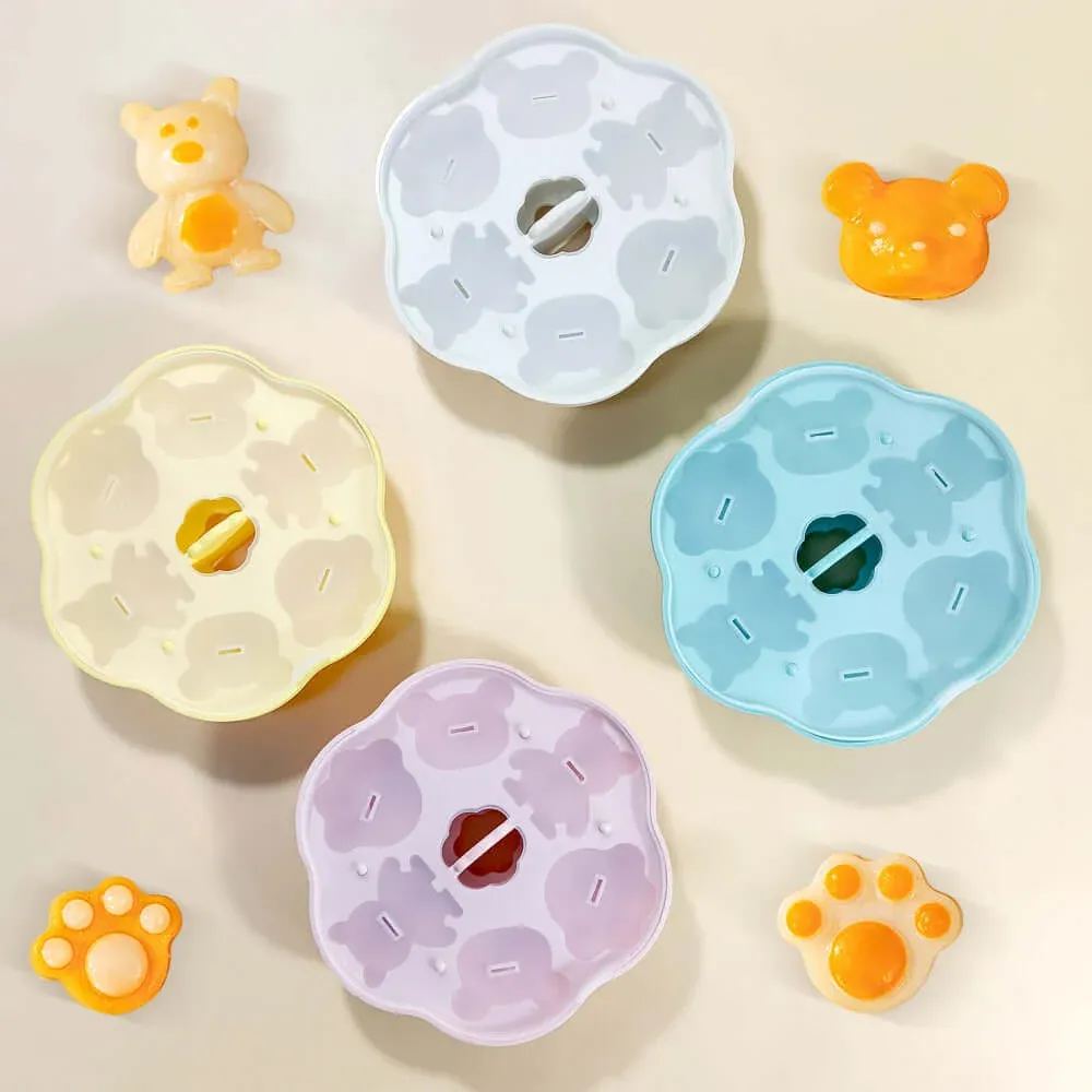 Cute Bear Silicone Ice Cube & Baby Food Freezer Tray
