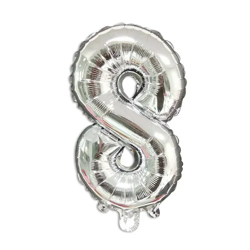16-Inch Number Aluminum Film Balloon