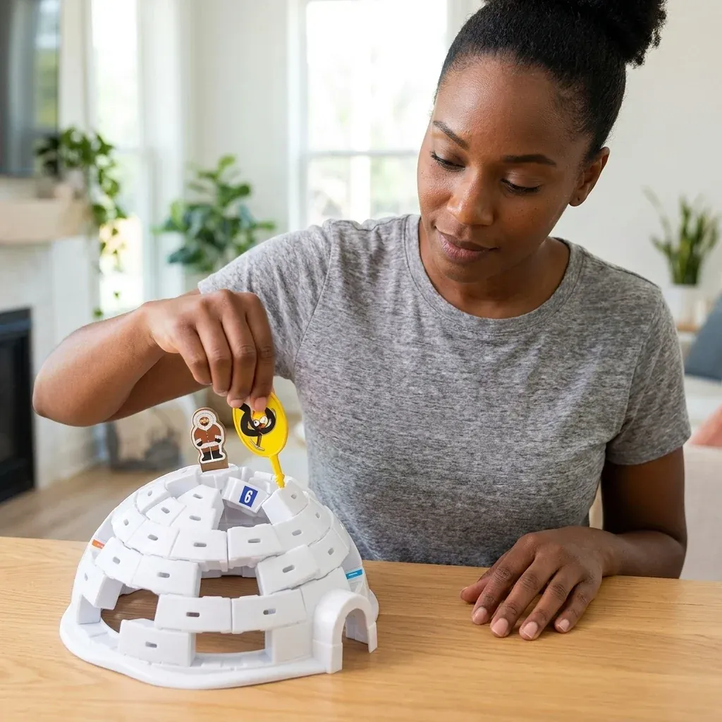 Kids Penguin House Move Balance Toy