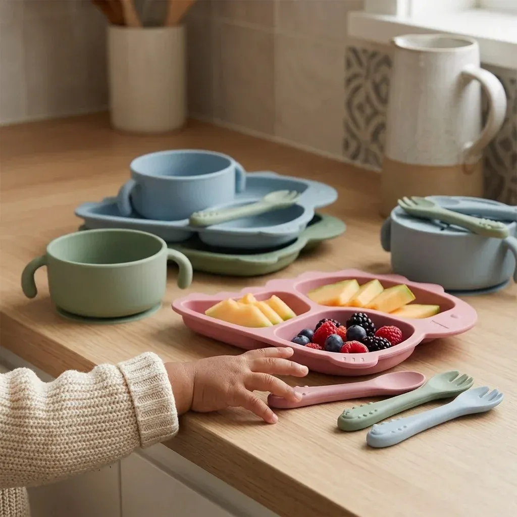 Anti-Fall Dinosaur Baby Bowl Set