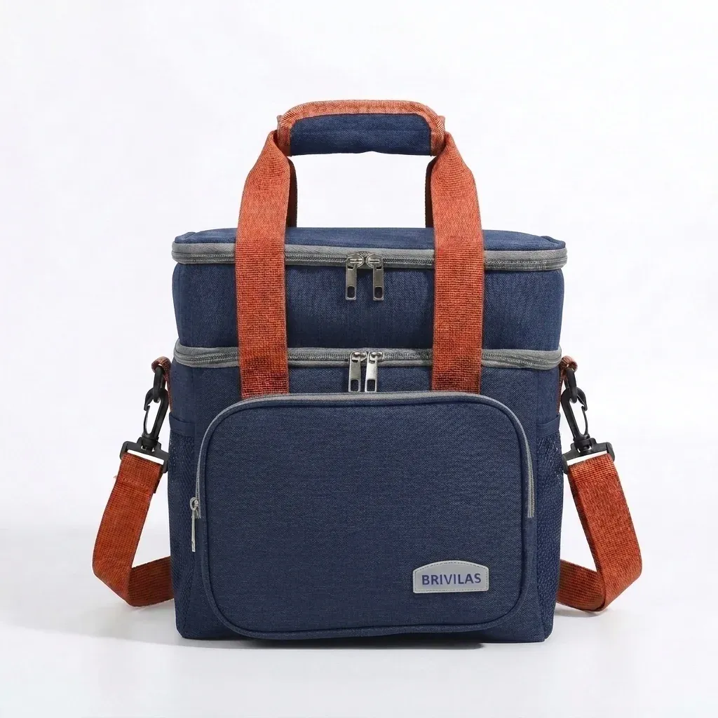 Medium Waterproof Insulated Cooling Lunch Bag with Shoulder Strap