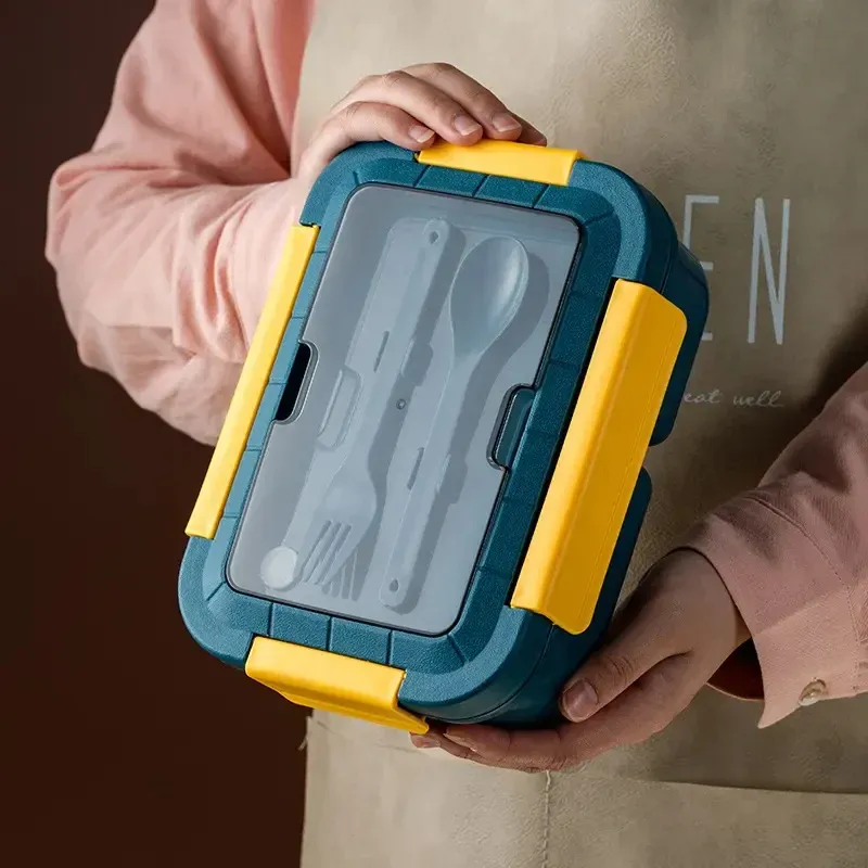 3-Compartment Microwave-Safe Bento Lunch Container for Kids & Office