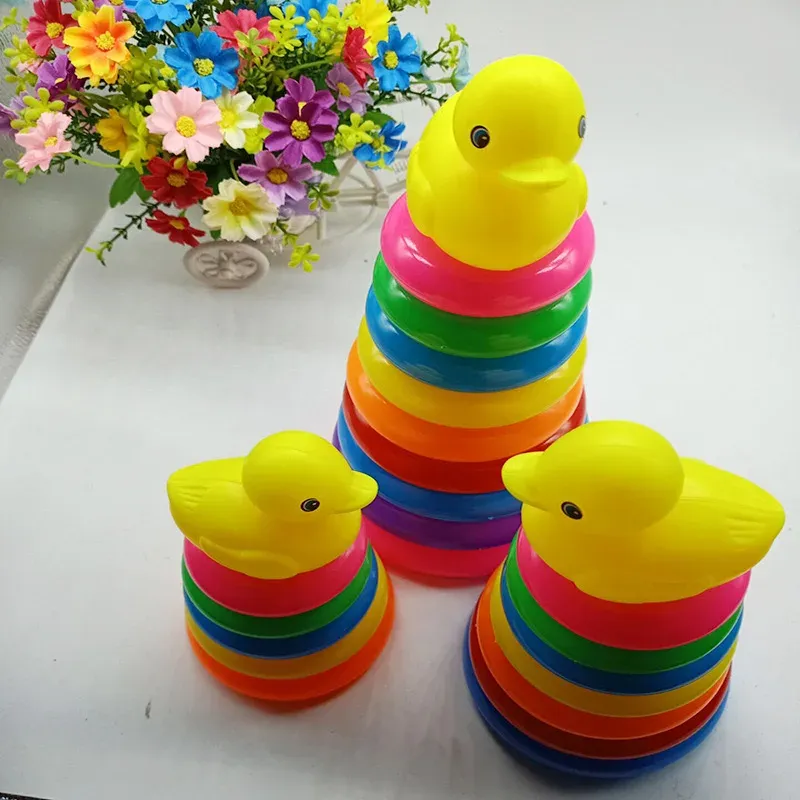 Rainbow Duck Stacking Tower Toy