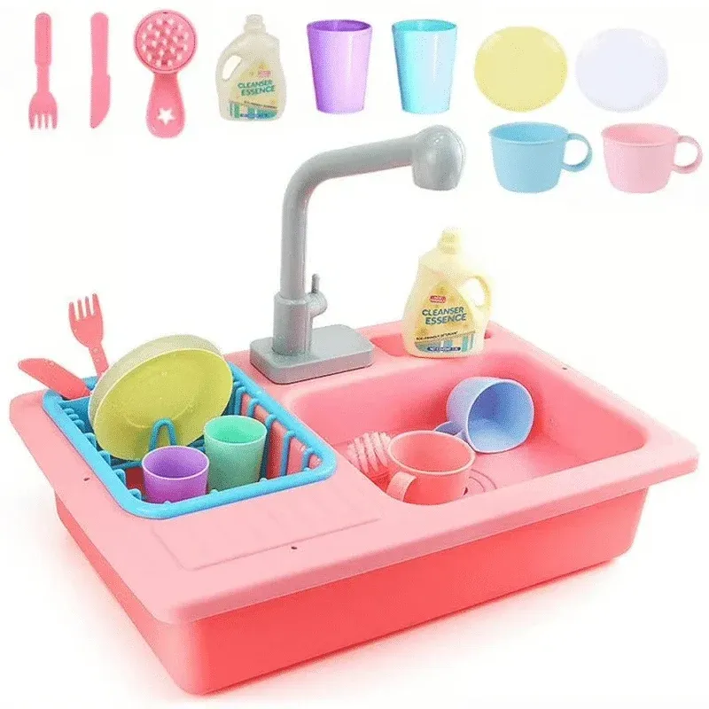 Kids Kitchen Sink Toy with Accessories