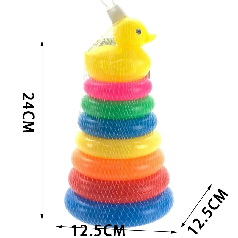Rainbow Duck Stacking Tower Toy