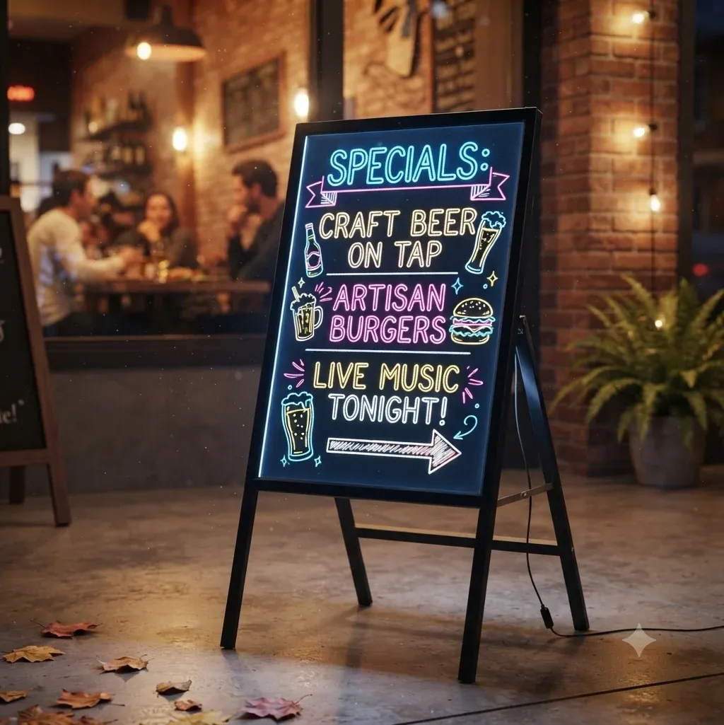 Erasable LED Chalkboard Sign