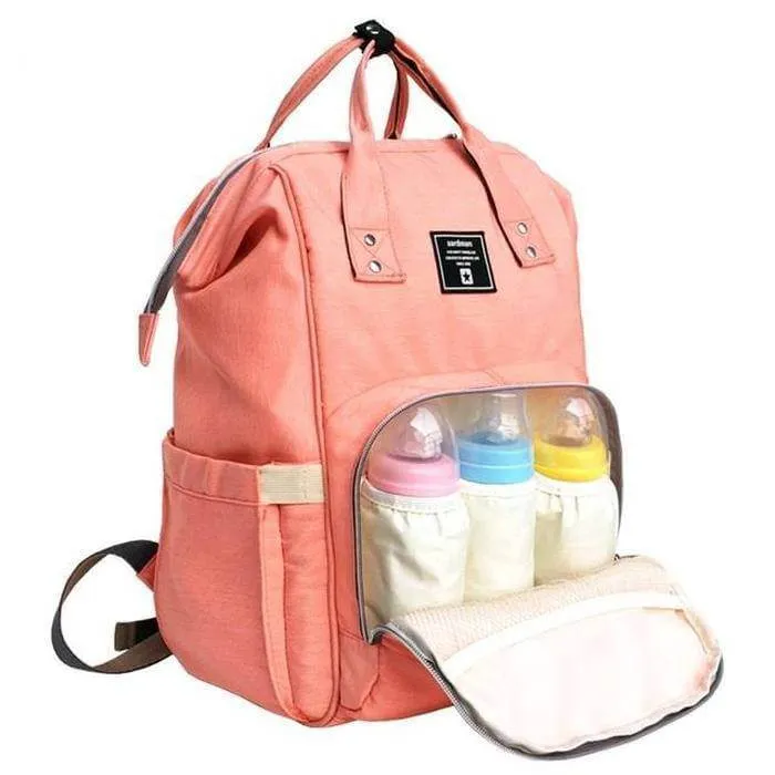 Multi-Function Nappy Backpack with insulated Bottle Pockets
