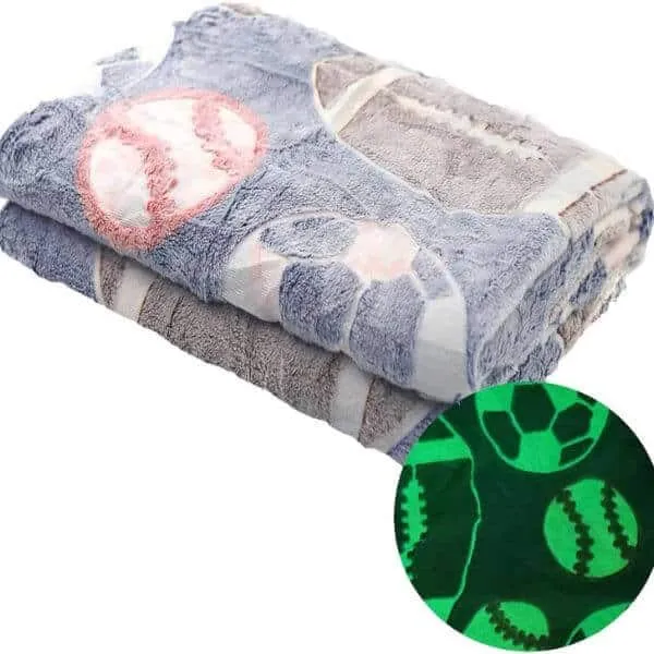 Glow in The Dark Ball Sports Lovers Blanket