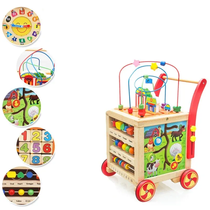 Baby Toys Wooden Montessori Beaded Maze