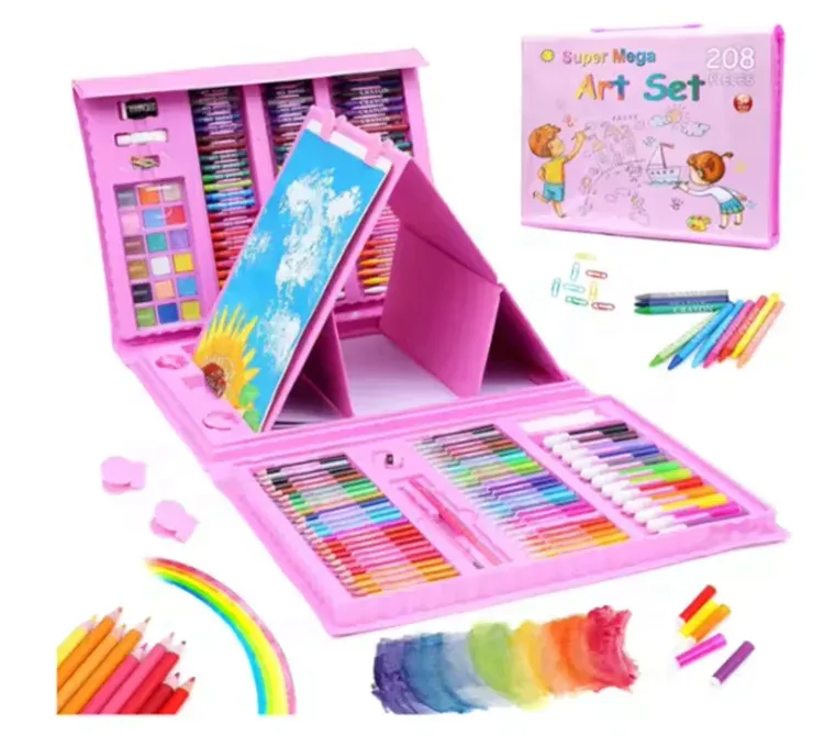 208 Piece Deluxe Kids Art Sketching and Drawing Set