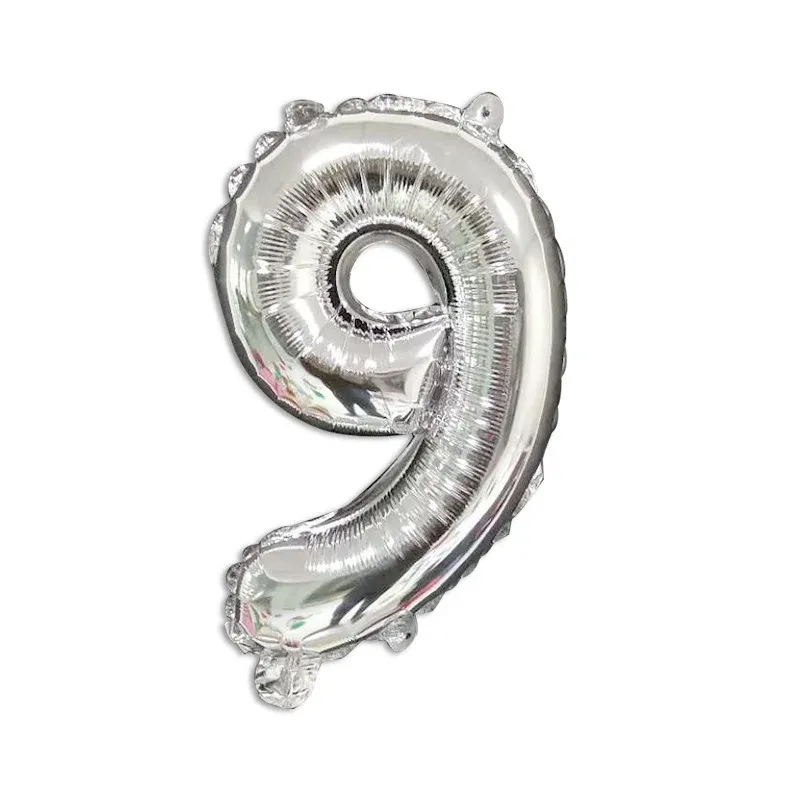 16-Inch Number Aluminum Film Balloon