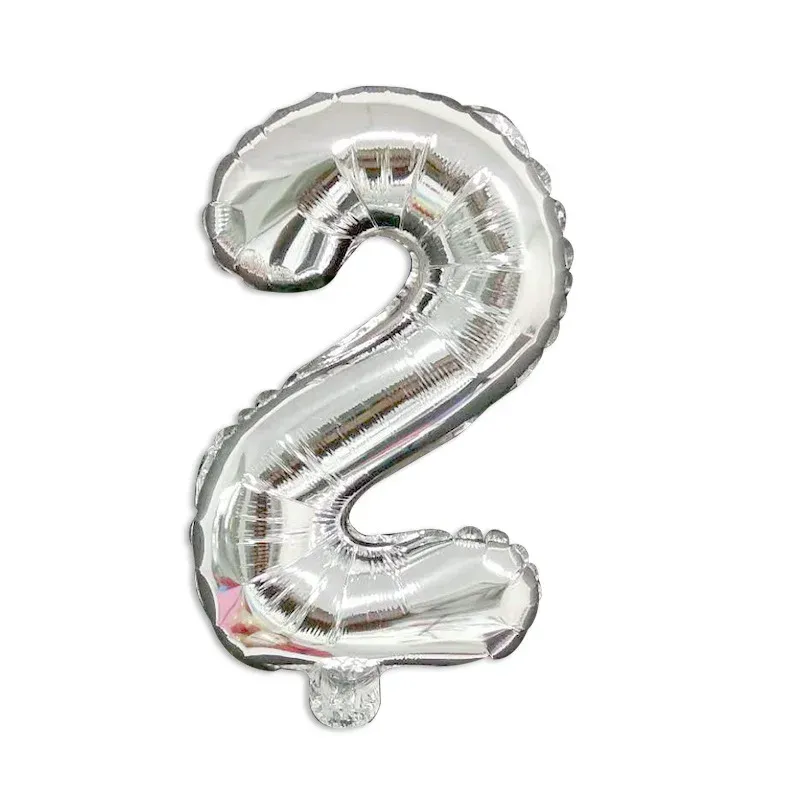 16-Inch Number Aluminum Film Balloon
