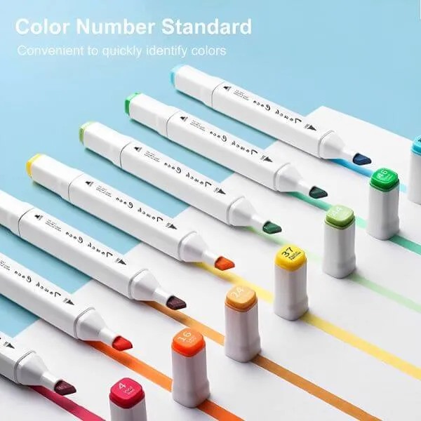 60PCS Waterproof Sketch Marker for Kids