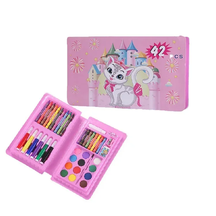 42-Piece Kids Watercolor and Drawing Art Set
