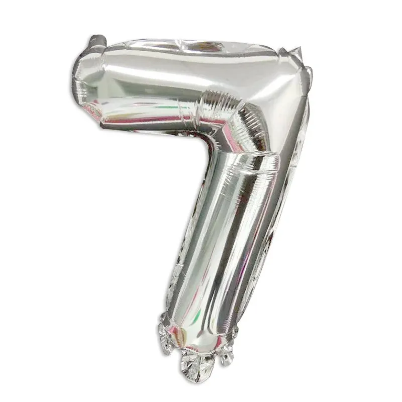 16-Inch Number Aluminum Film Balloon