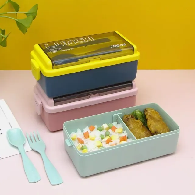 Two-Tier Leakproof Kids Lunch Box – Portable Bento Snack Container