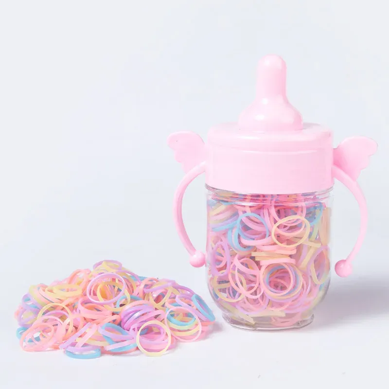 Baby Girls Rainbow Hair Bands - Colorful Elastic Hair Ties
