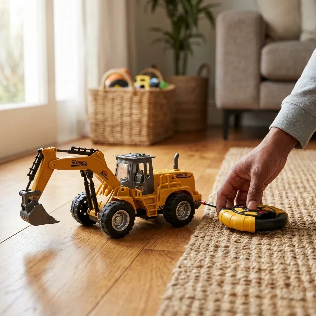 Alloy Friction Powered Engineering Excavator Toy