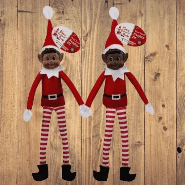 Mischievous Christmas Elf 30 cm – Festive Holiday Decoration
