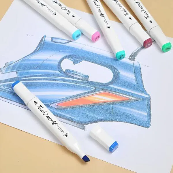 60PCS Waterproof Sketch Marker for Kids