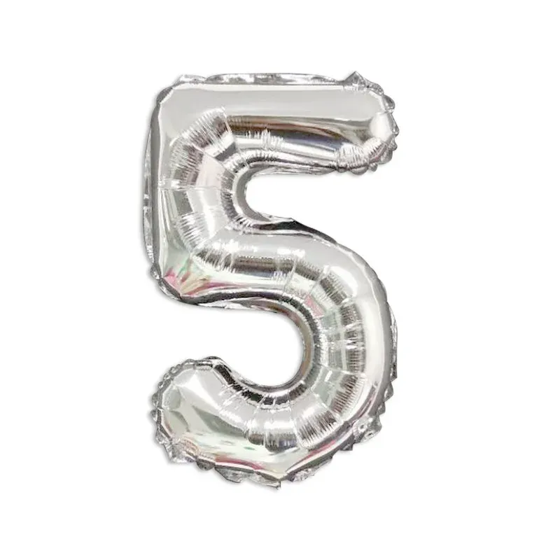 16-Inch Number Aluminum Film Balloon
