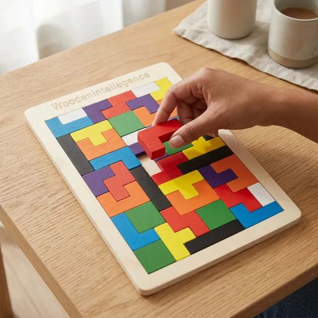 Wooden Square Puzzle Set | Develop Logical Thinking
