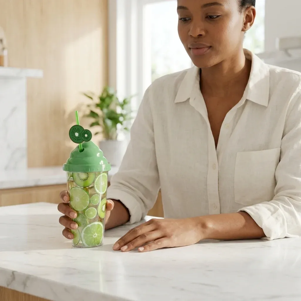 Kids Reusable Double Wall Straw Cup