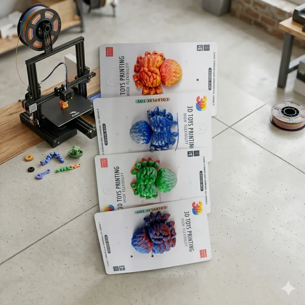 3D Printed Articulated Spider Toy Ornament
