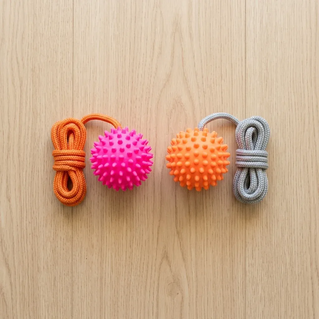 Hi-Bounce Sponge Rubber Ball with Rope