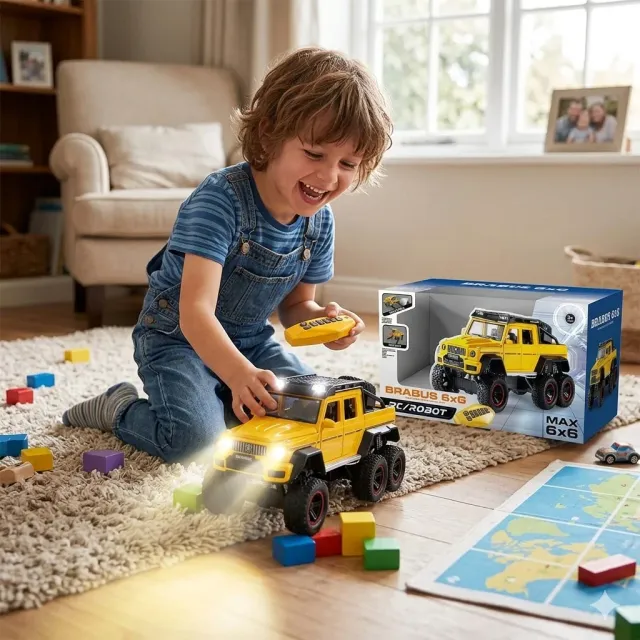 Scale Diecast 6x6 Off-Road Truck Model