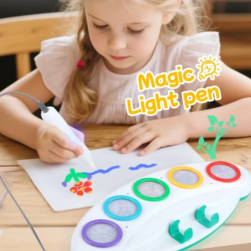 Magic Light Drawing Pen Set with LED Glow Board
