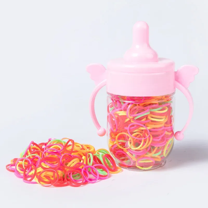 Baby Girls Rainbow Hair Bands - Colorful Elastic Hair Ties